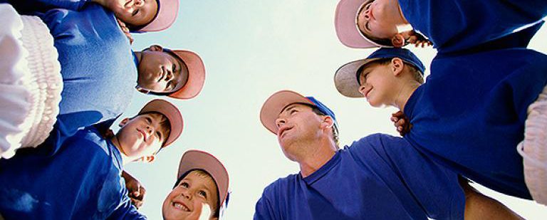 baseball team huddle